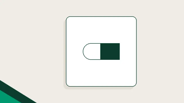 Ilustração de cápsulas estilizadas ao lado de um símbolo de lua, em verde e amarelo sobre fundo areia.