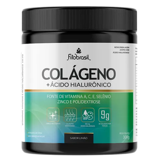 Embalagem de Colágeno 9g — Sabor Limão com Clorofila