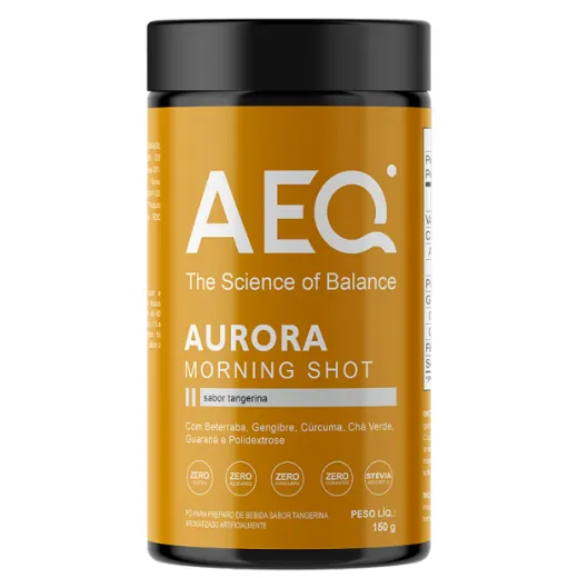 Embalagem de Shot Matinal Aurora energia