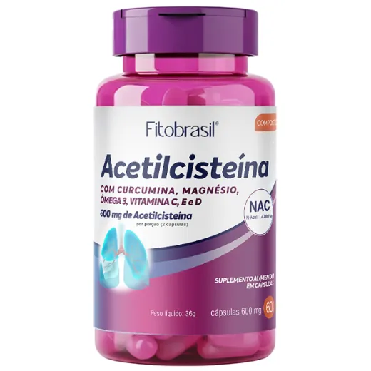 Embalagem de Acetilcisteína + Curcumina